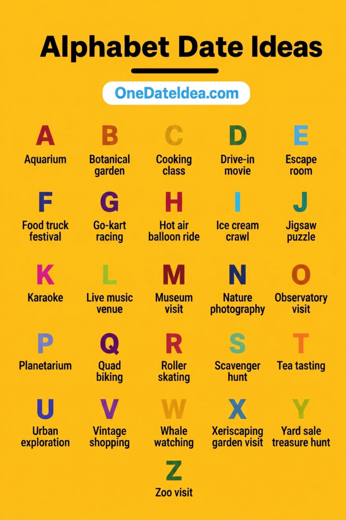 Alphabet Dating Ideas