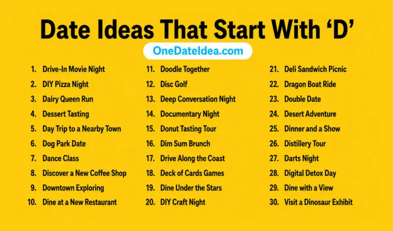 20 Ways Date Ideas Starting with ‘D’