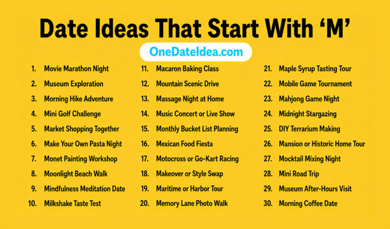 20 Creative Date Ideas Starting with ‘M’