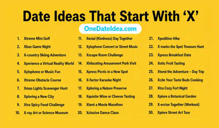 20 Original Date Ideas Starting with ‘X’