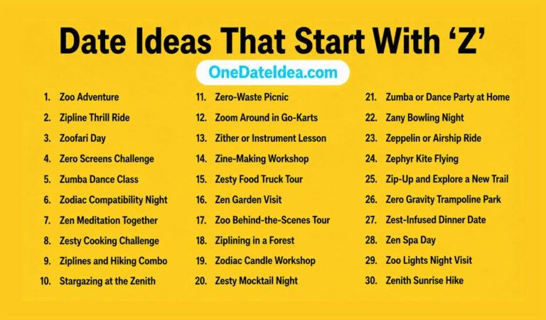 20 Fun Date Ideas Starting with ‘Z’