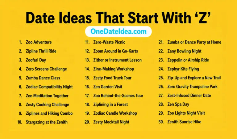 20 Fun Date Ideas Starting with ‘Z’