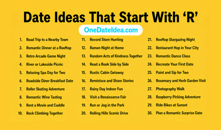 20 New Date Ideas Starting with ‘R’