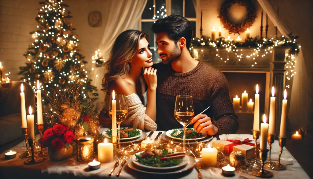 Christmas Candlelight Dinner at Home