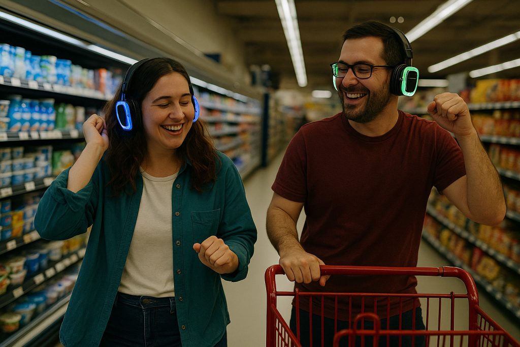 Silent Disco Grocery Shopping