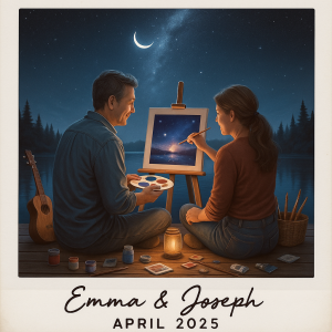 married couple painting date idea