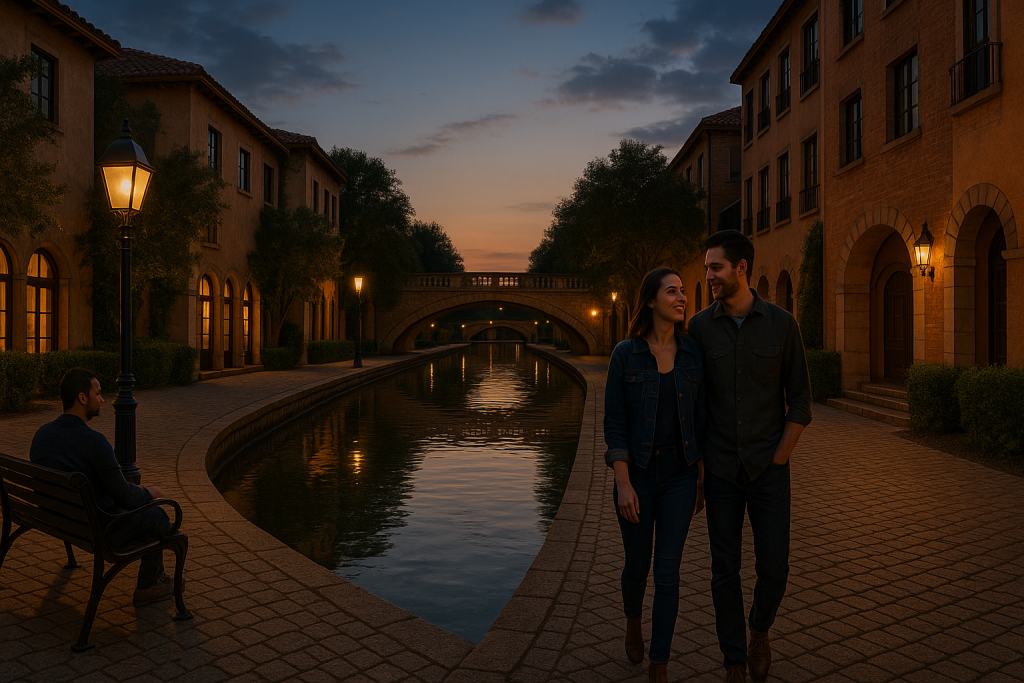 Evening at the Mandalay Canal Walk