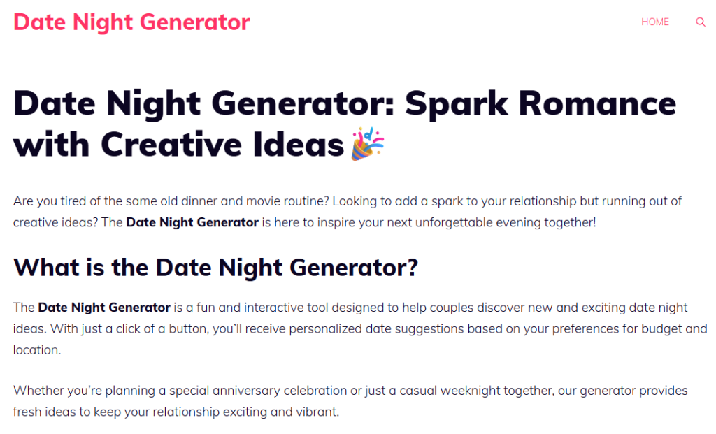 Date Night Generator
