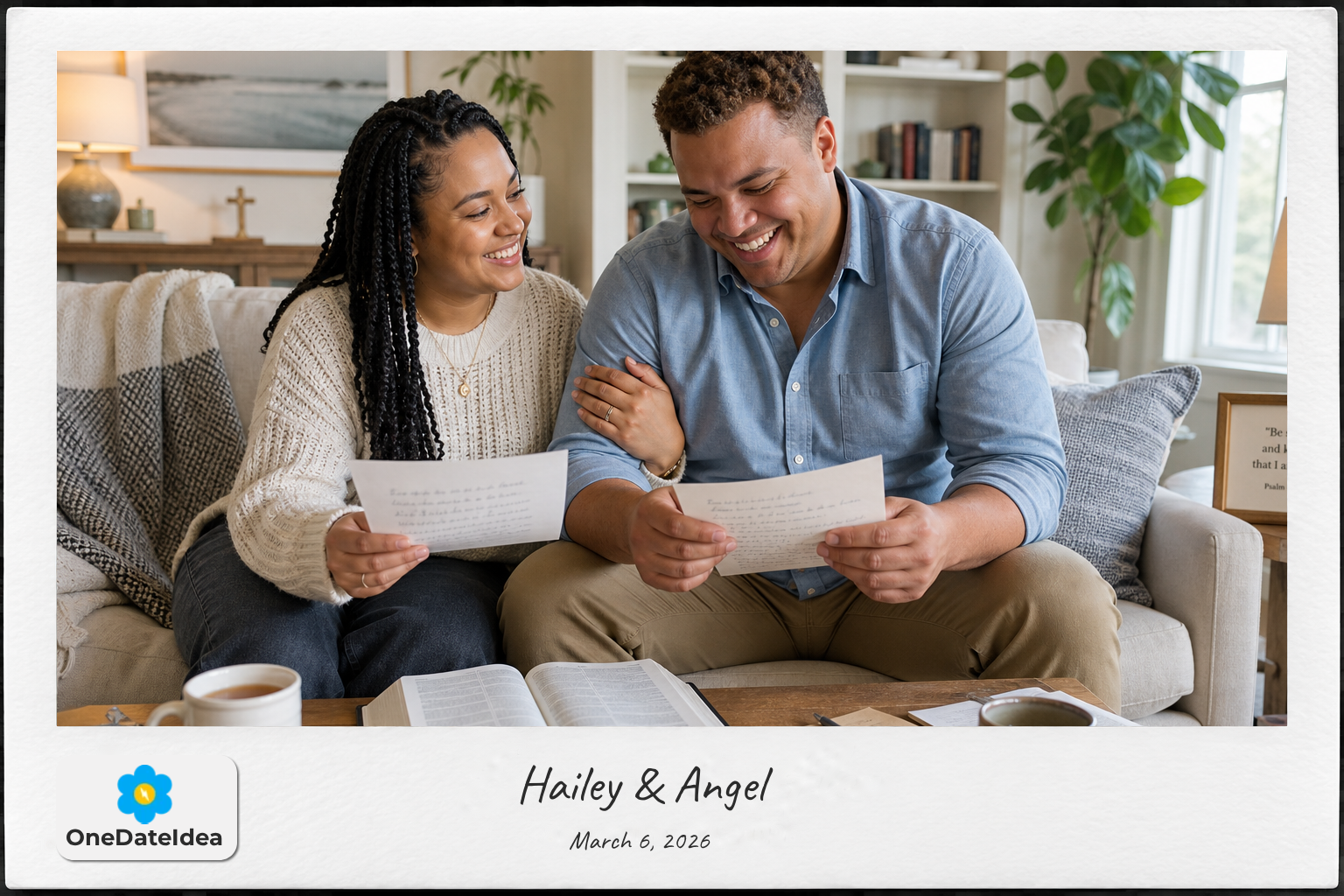 Christian Poetry Night at Home date idea