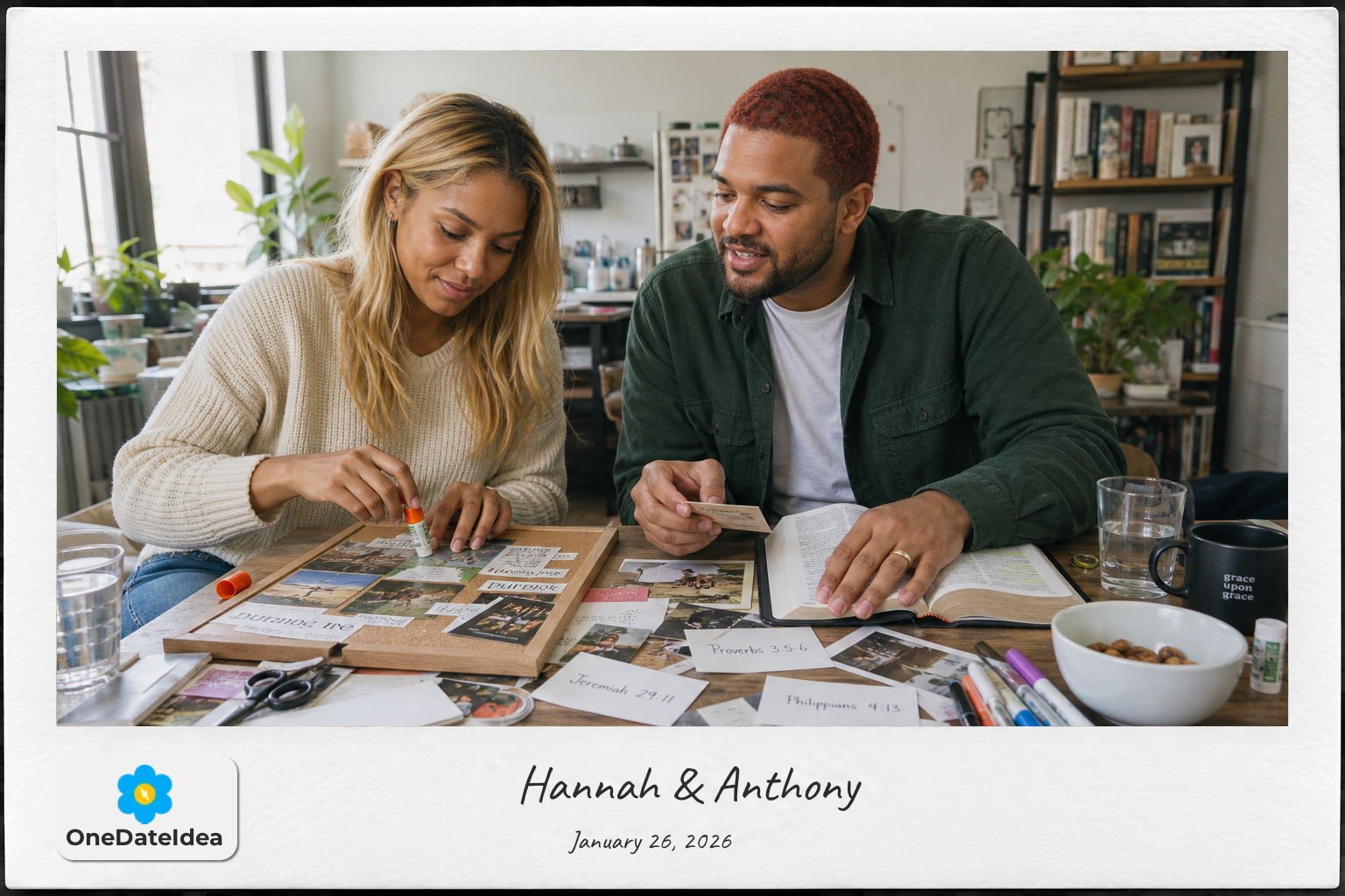 Create Vision Boards with Scripture date idea