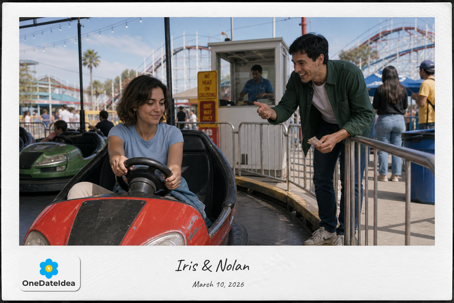 Go to an amusement park date idea