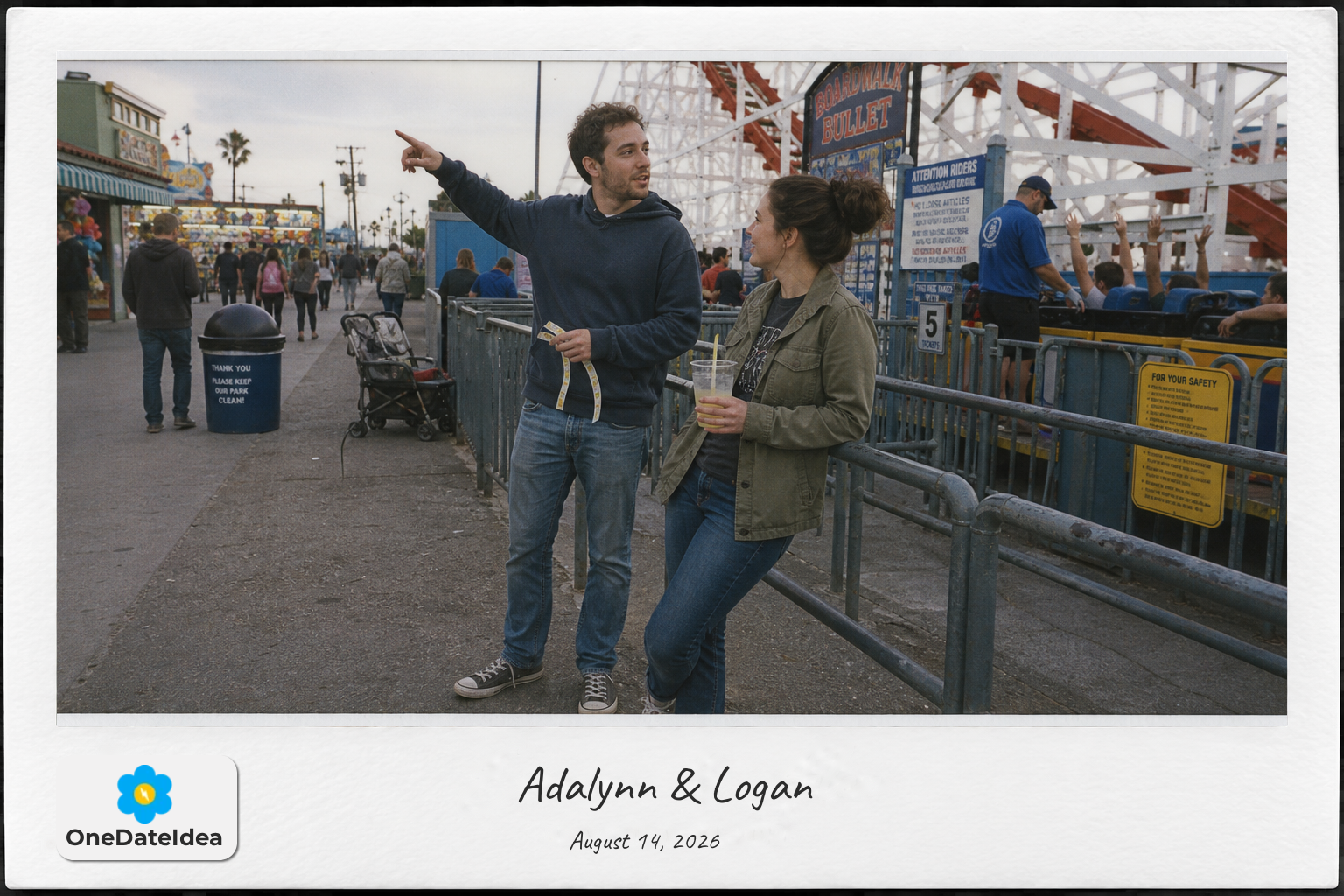Go to an amusement park date idea