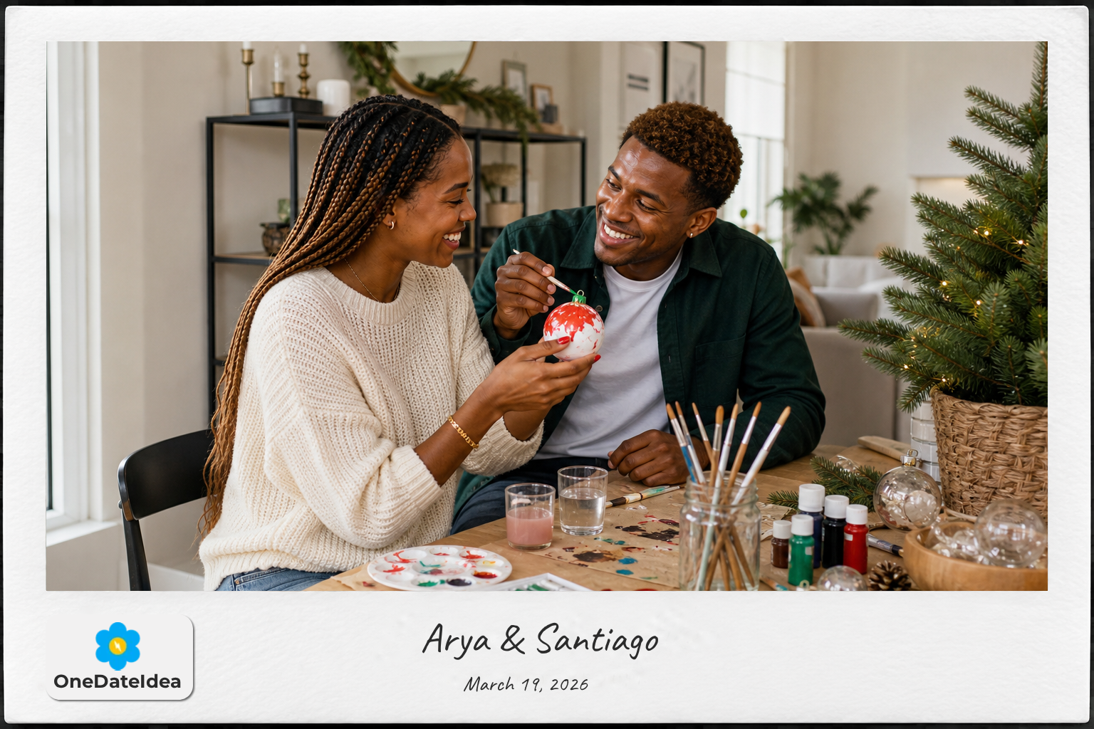 Host a Christmas Ornament Painting Night date idea
