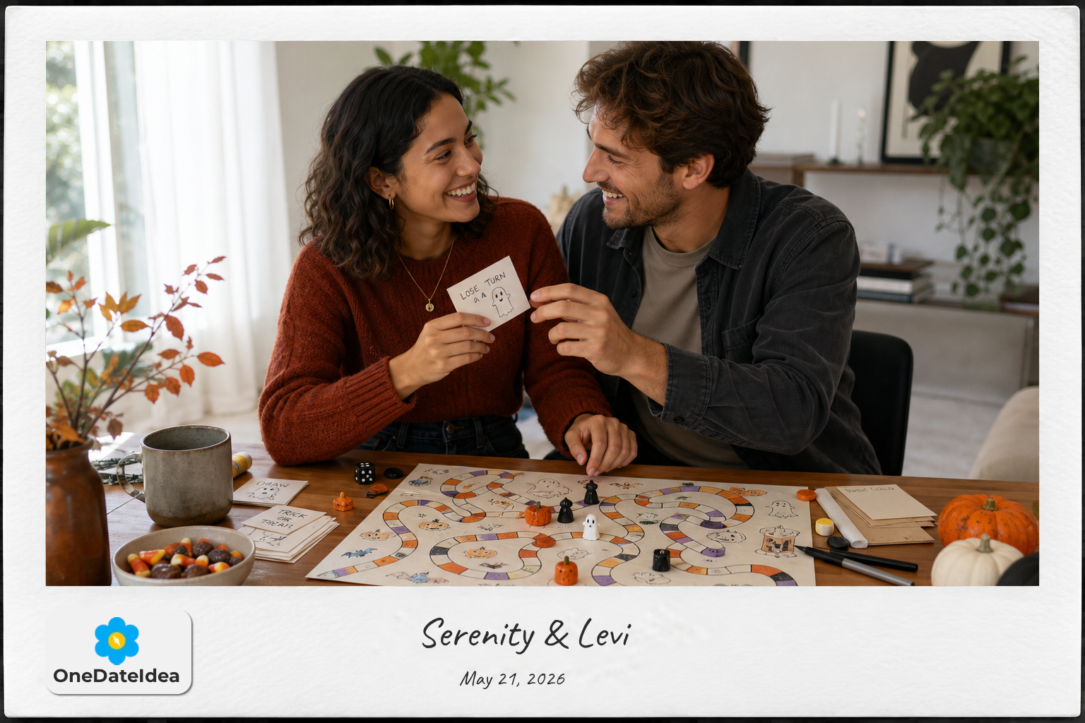 Make Your Own Halloween Board Game date idea
