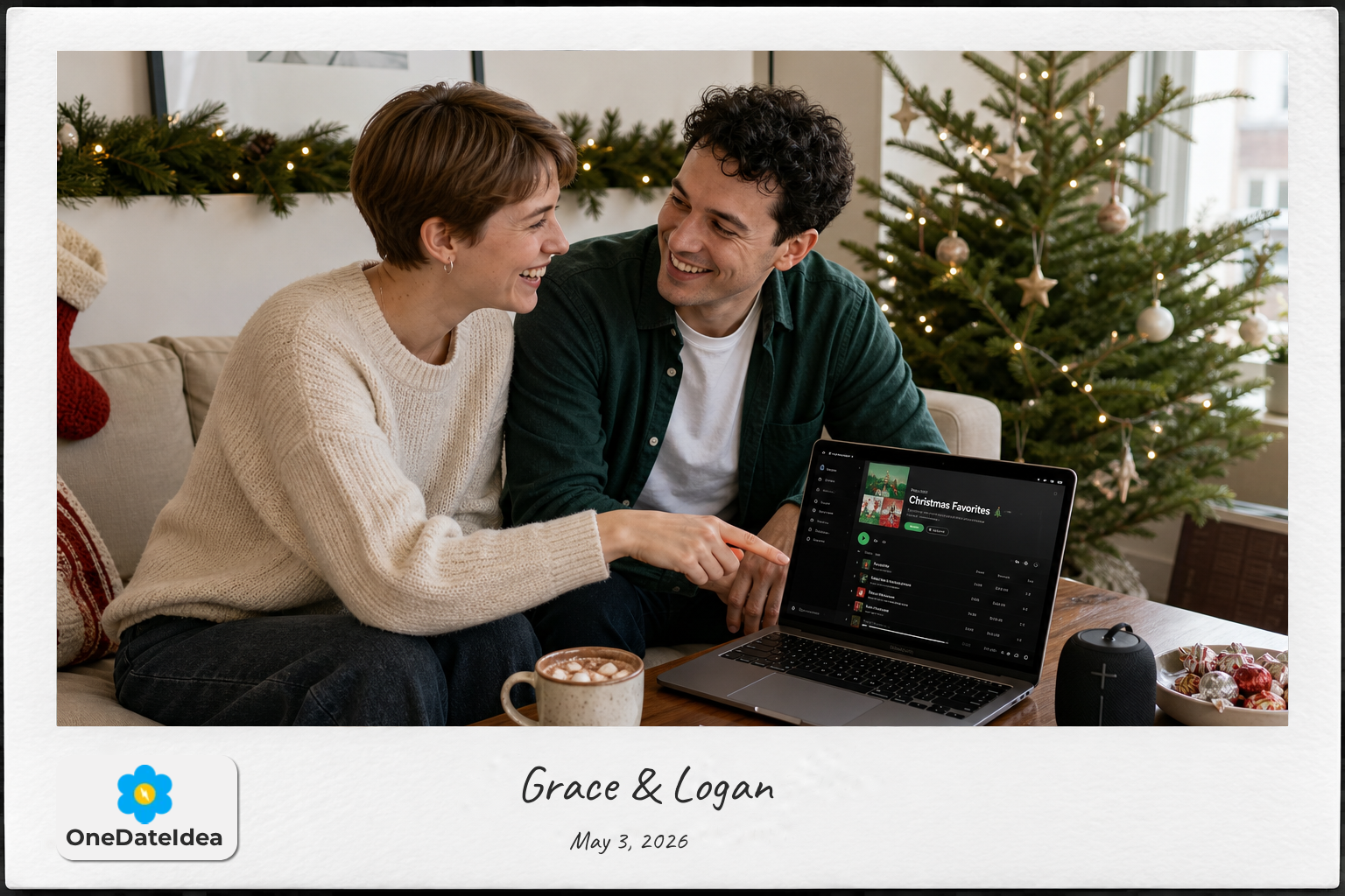 Make a Personalized Christmas Playlist date idea