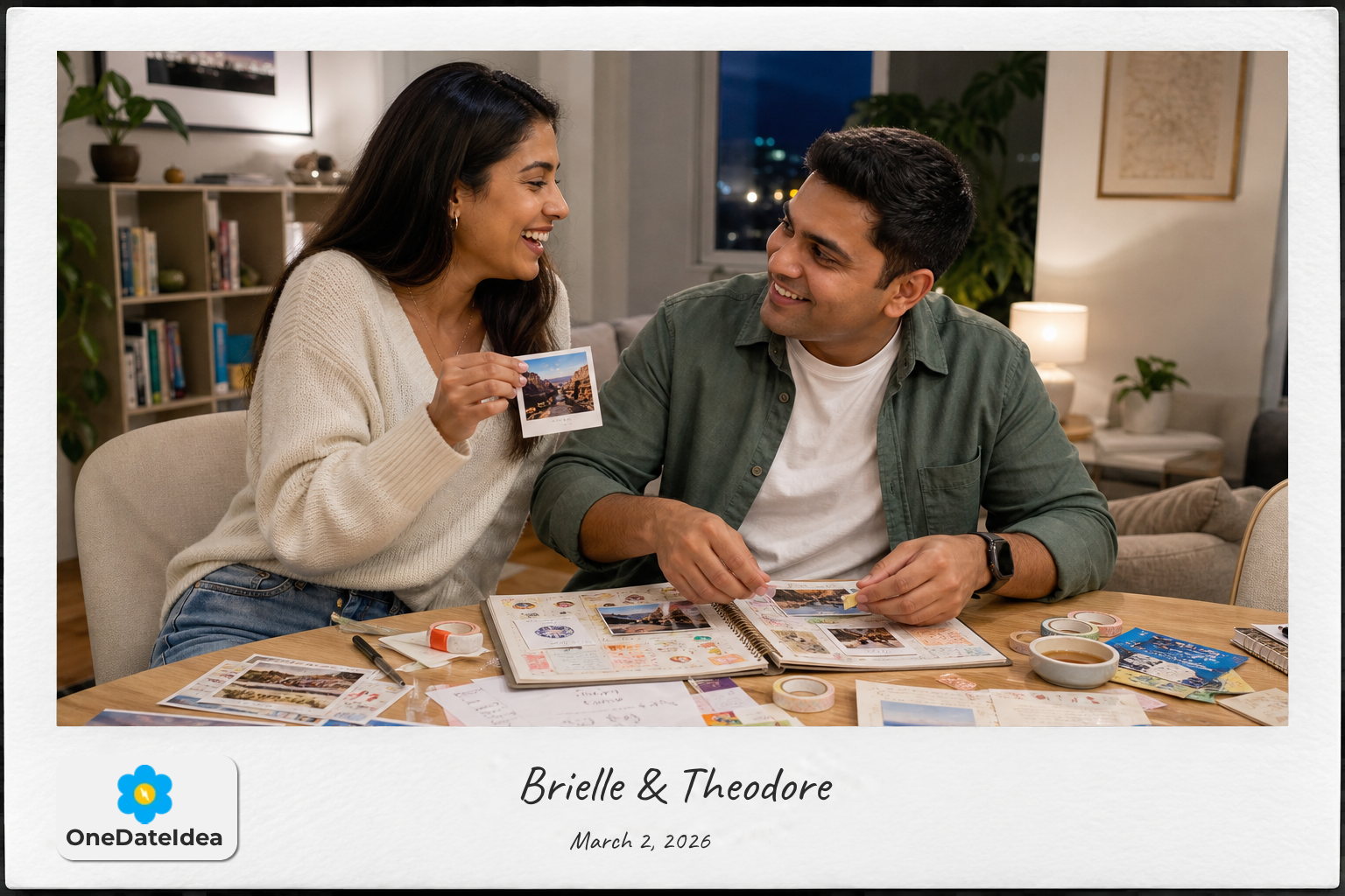 Memory Scrapbook Night date idea