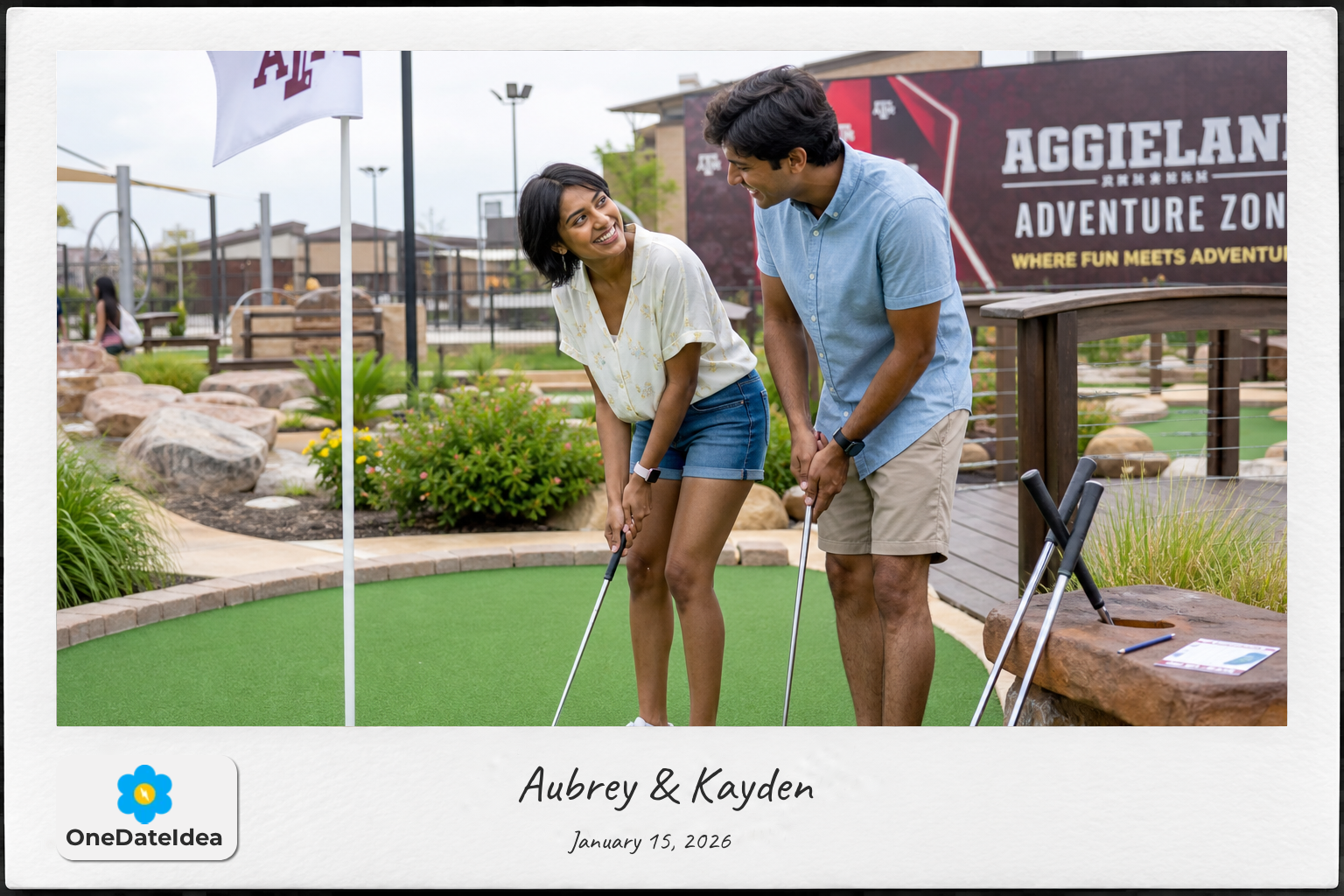 Mini Golf at Aggieland Adventure Zone date idea