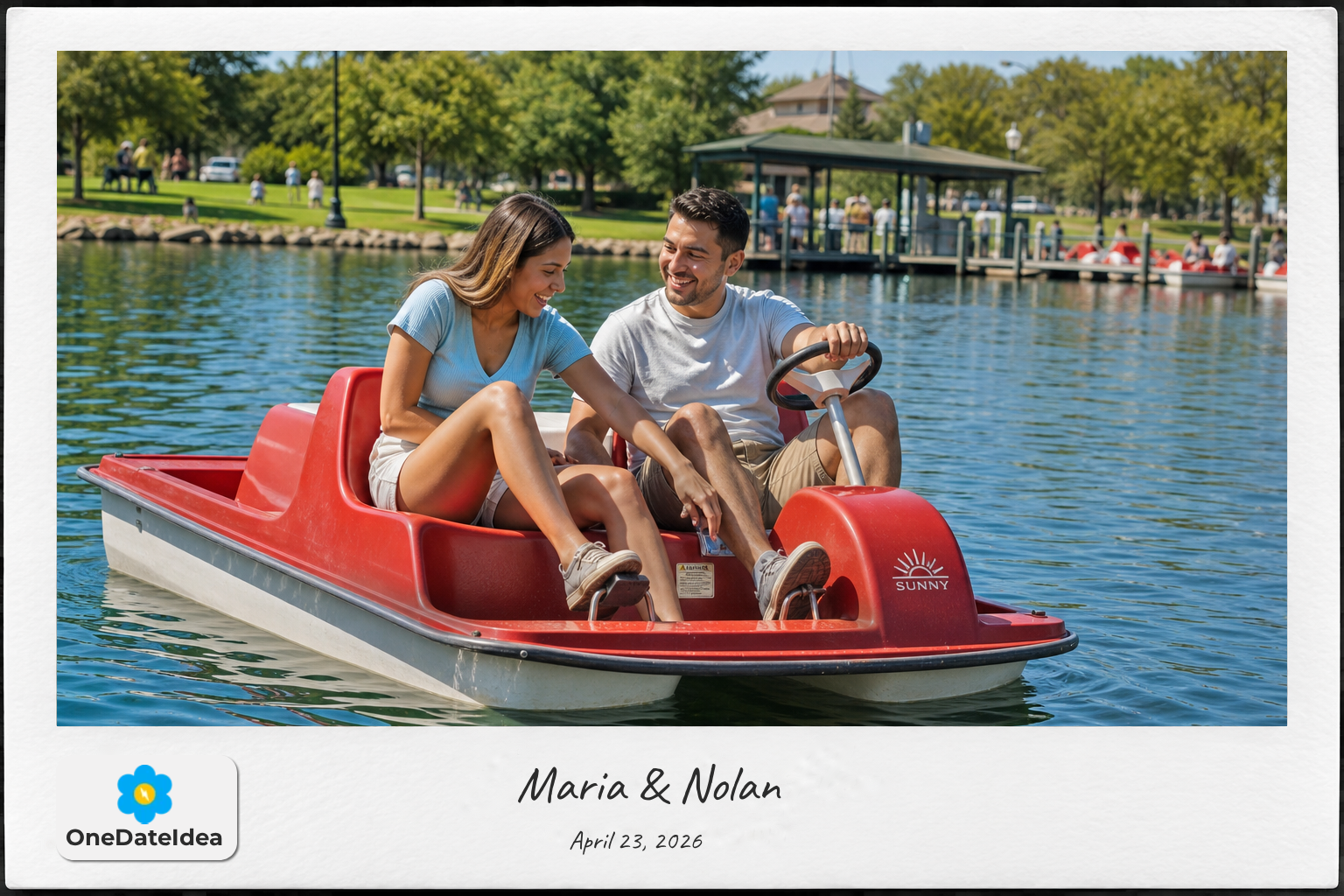 Paddle Boating at Firemen’s Park date idea