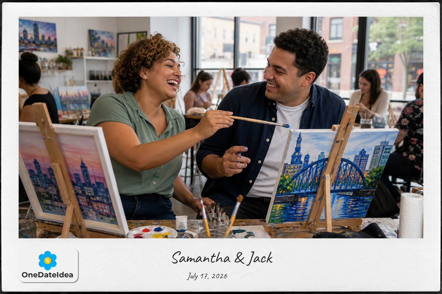 Paint and Sip at Downtown Art Studio date idea