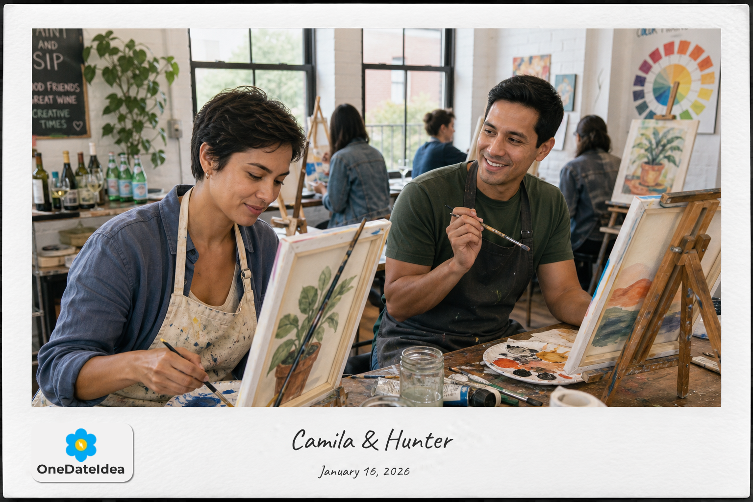 Paint and Sip at a Local Studio date idea