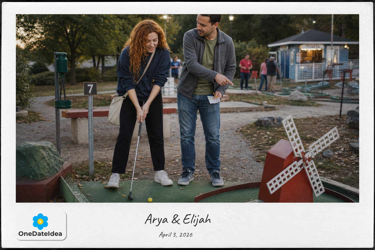 Play mini golf date idea