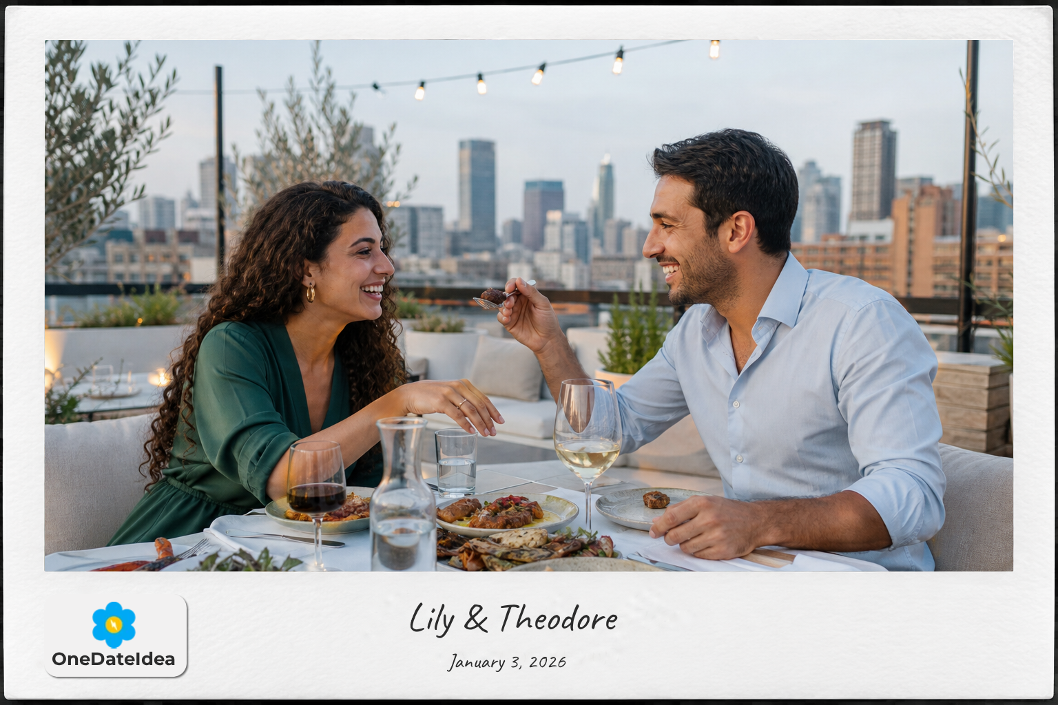 Private Rooftop Dinner date idea