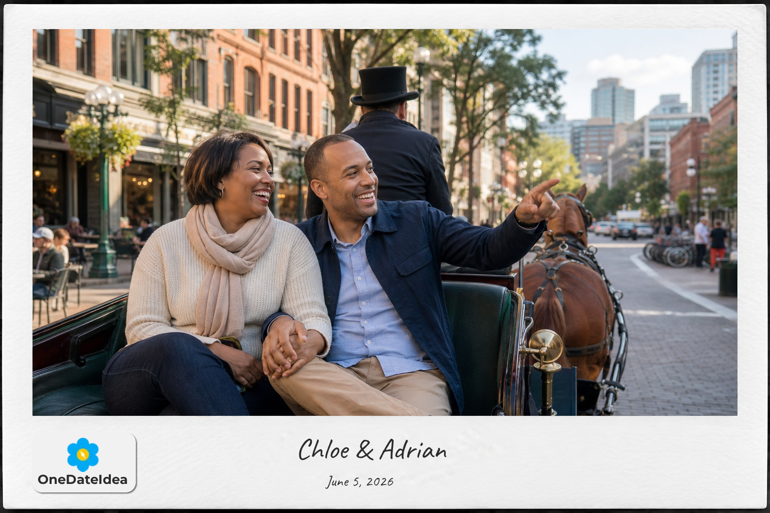 Take a Carriage Ride Downtown date idea