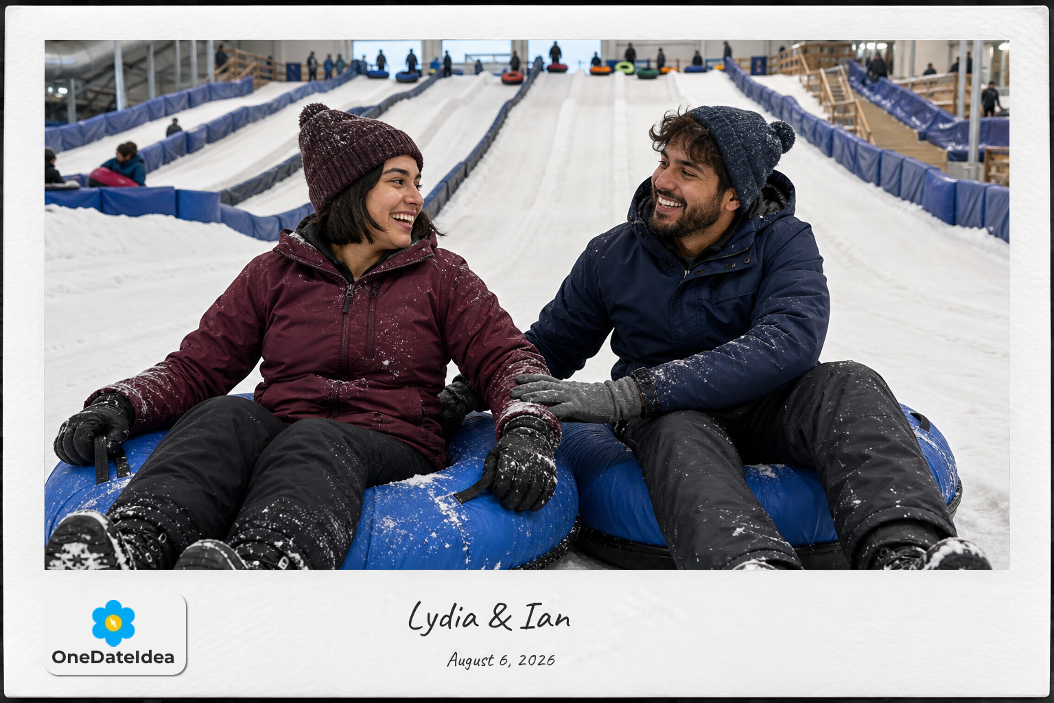 Try Indoor Snow Tubing at Pigeon Forge Snow date idea
