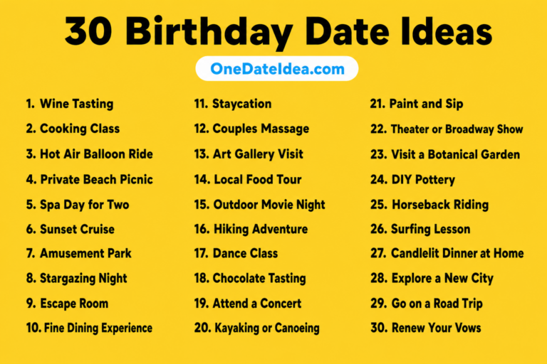 20 Charming Birthday Date Ideas