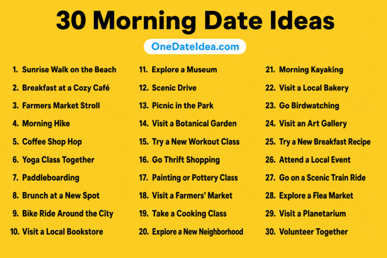 25 Morning Date Ideas for Slow Starts and Unexpected Adventures