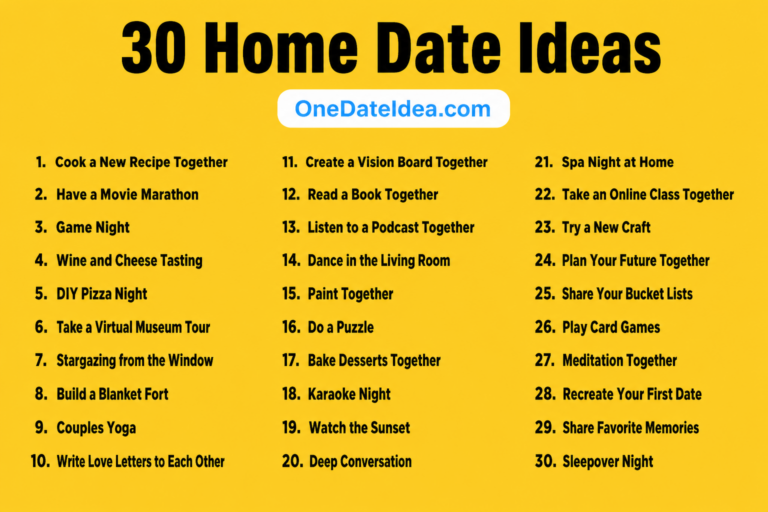 30 Home Date Ideas: Unleashing Romance at Home