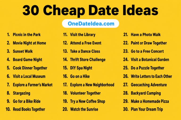 40 Exciting Cheap Date Ideas for Less. Budget-Friendly Bliss