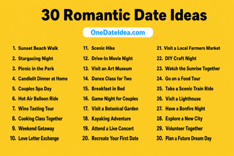 50 Romantic Date Ideas: Unique & Intimate Experiences