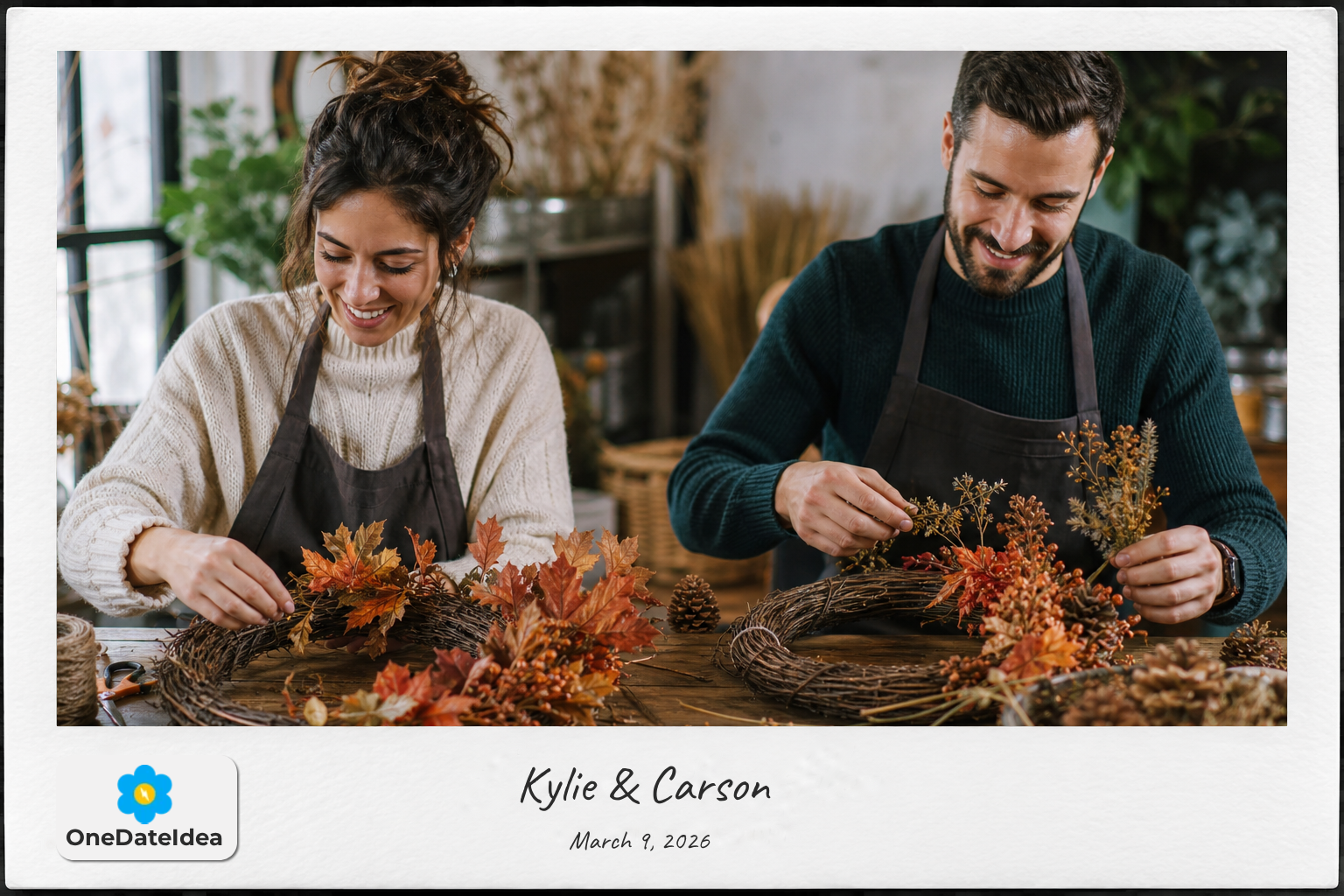Autumn-Inspired DIY Wreath Workshop date idea