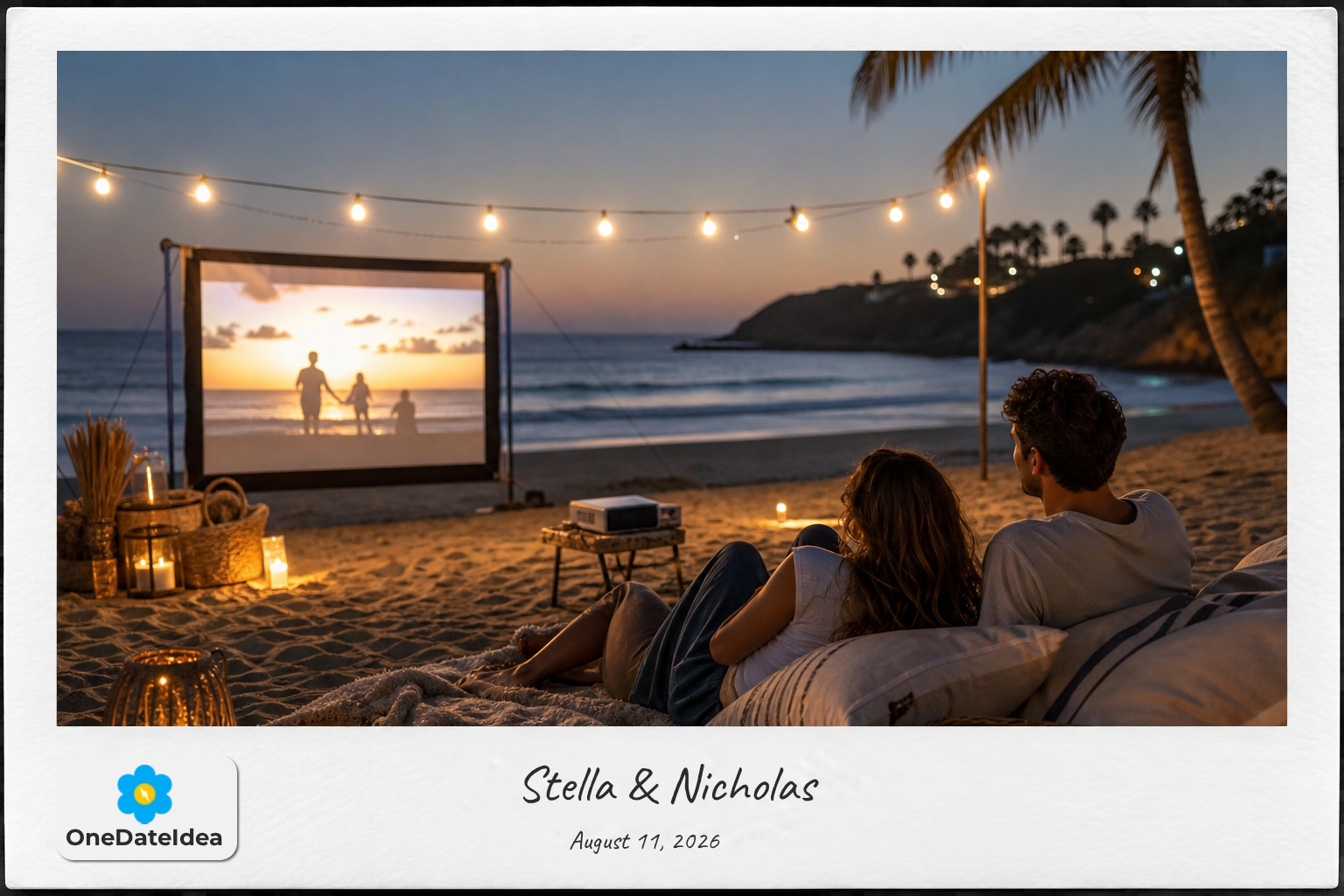 Beach-Themed Movie Night date idea