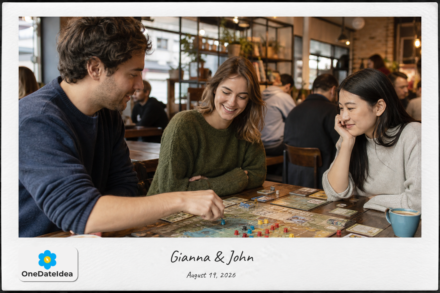 Board Game Night at a Local Café date idea
