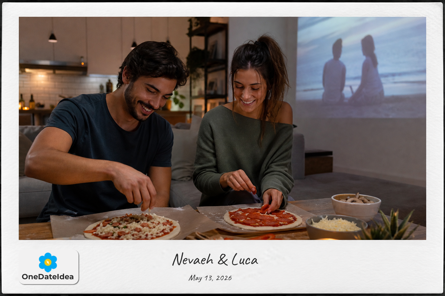 DIY Pizza and Movie Night date idea