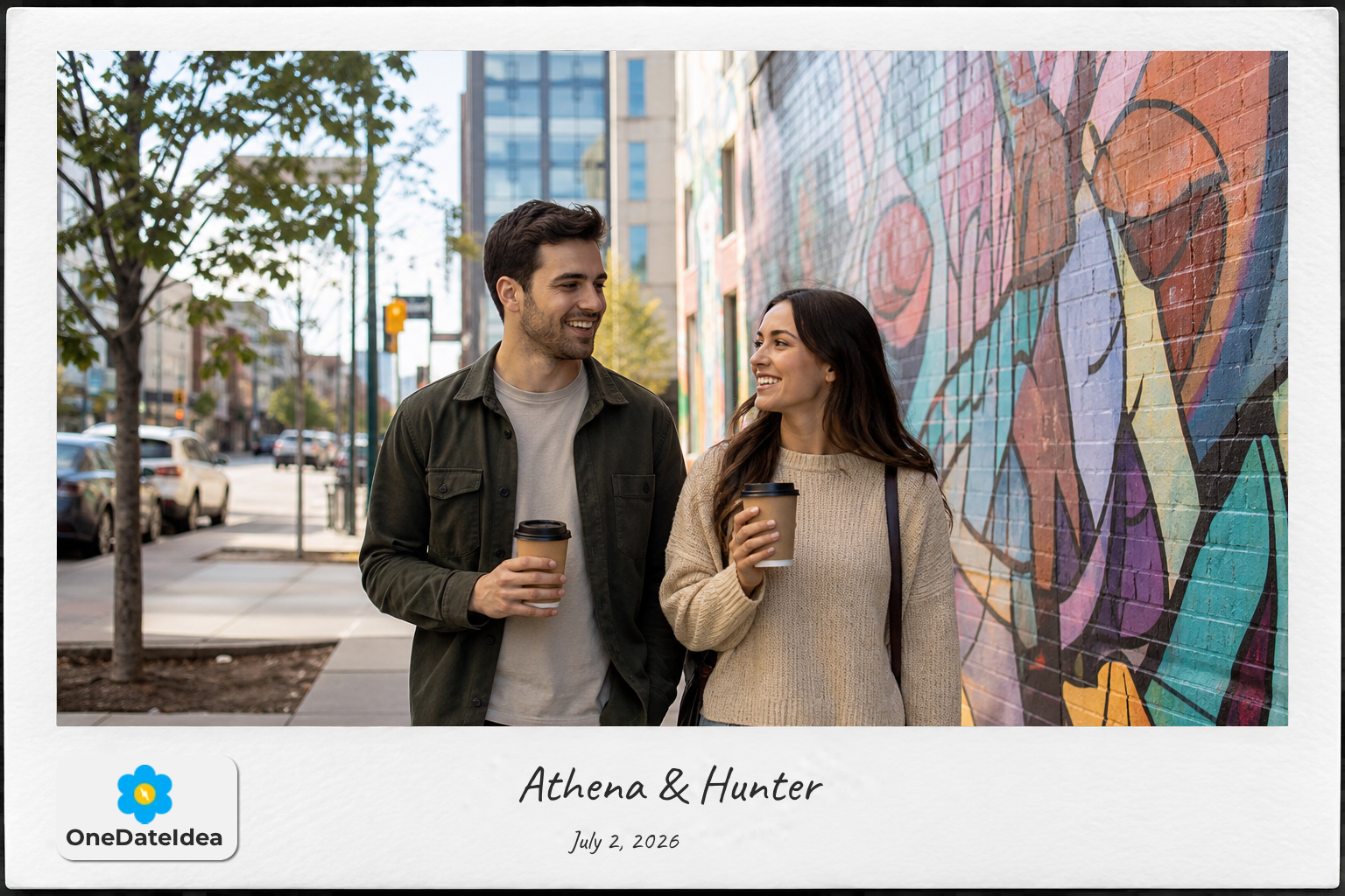 Downtown Mural Walk and Coffee Break date idea