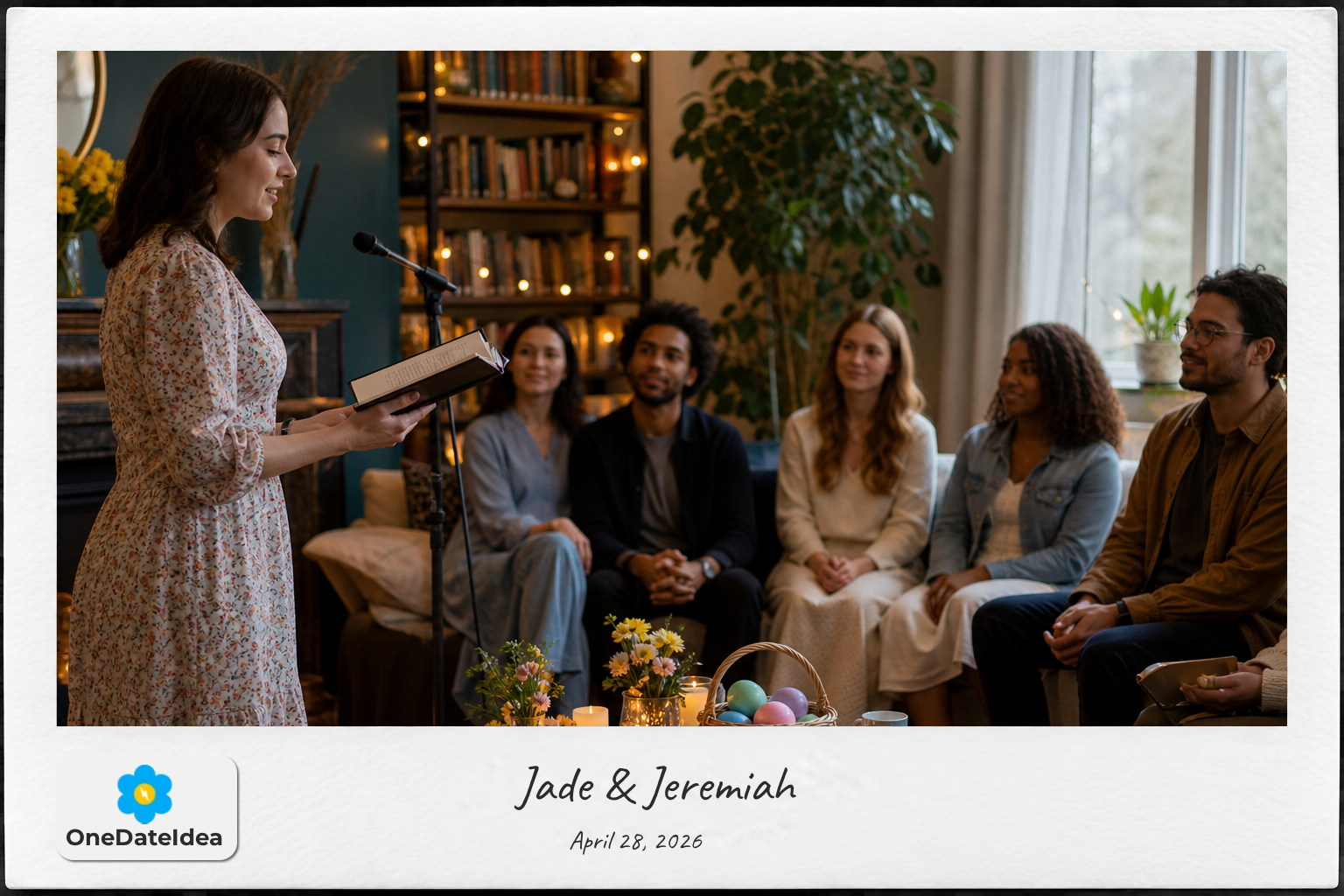 Easter Poetry Night date idea
