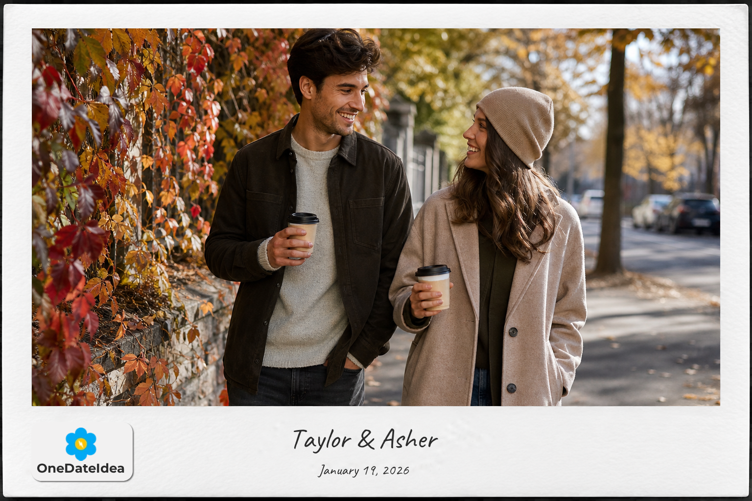 Go on a Coffee-and-Colors Walk date idea