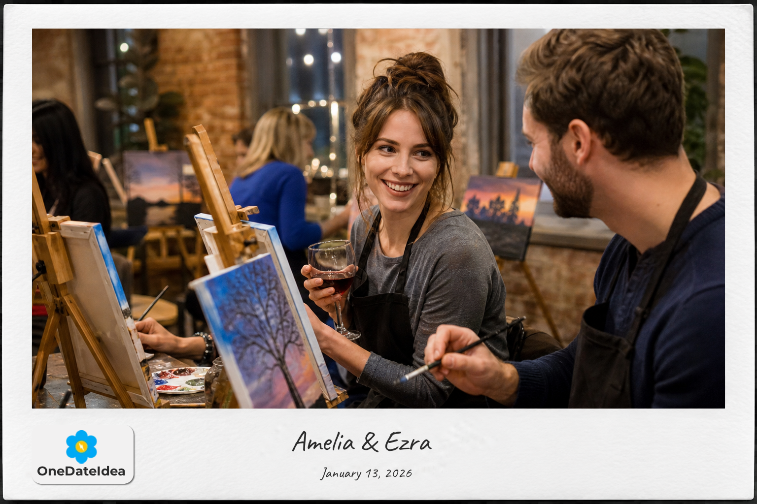 Paint and Sip Workshop date idea
