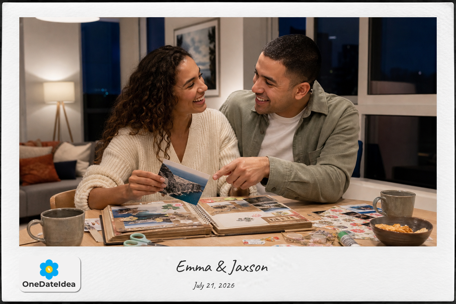 Personalized Scrapbook Night date idea