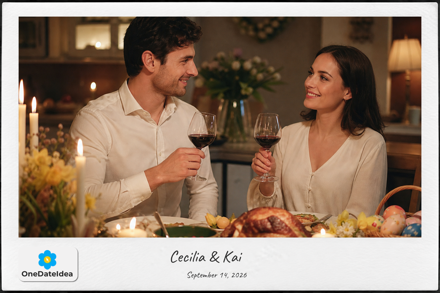 Romantic Candlelit Easter Dinner date idea