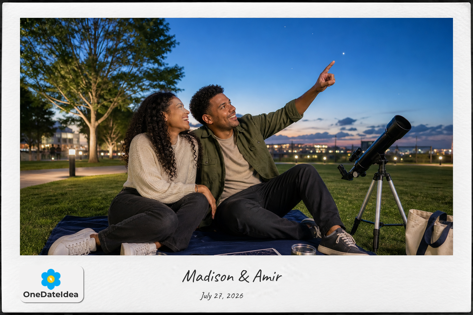 Stargazing at a Local Park date idea