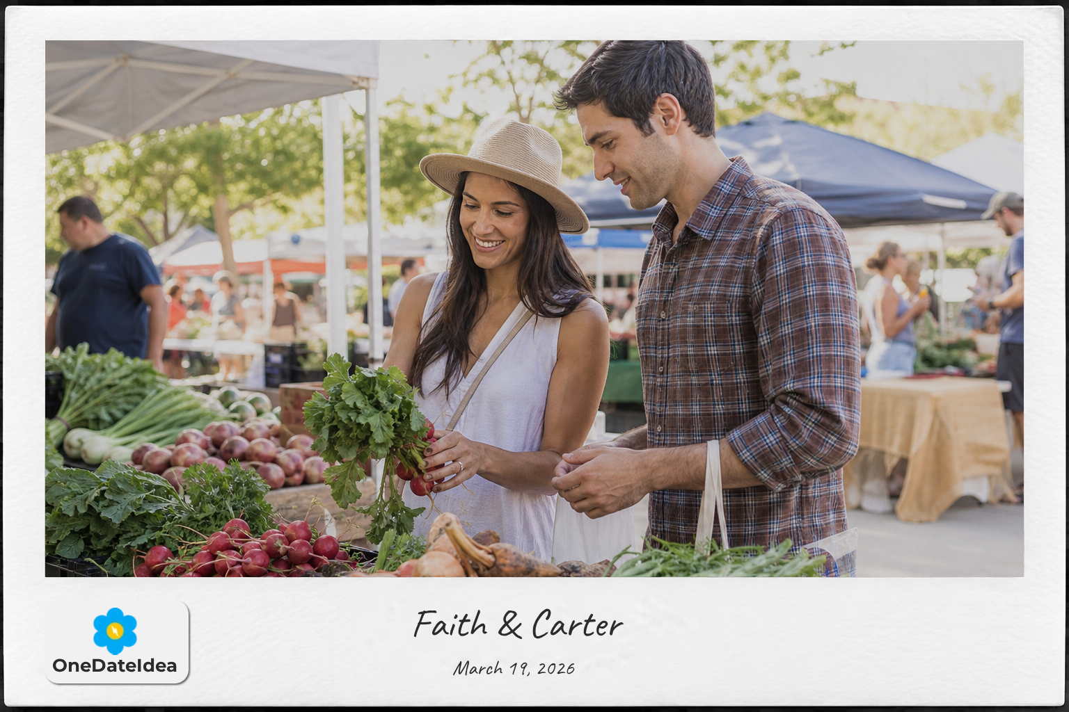 Visit a local farmer's market date idea